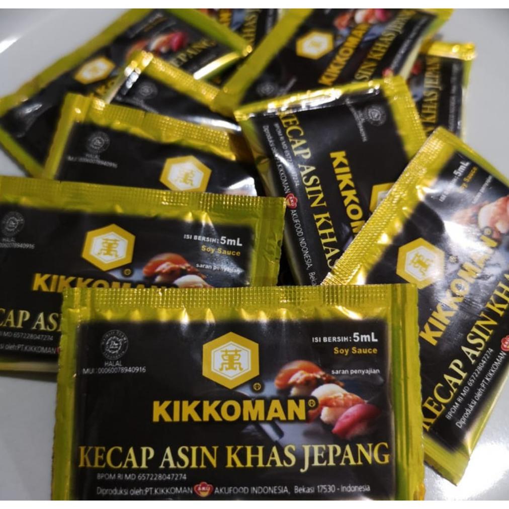 

Kecap Asin Jepang Kikkoman Japanese Soy Sauce Sachet @5ml isi 100pcs