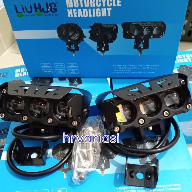 lampu tembak foglamp SQL 3 mata HJG/Lampu Laser 3 mata Sepasang