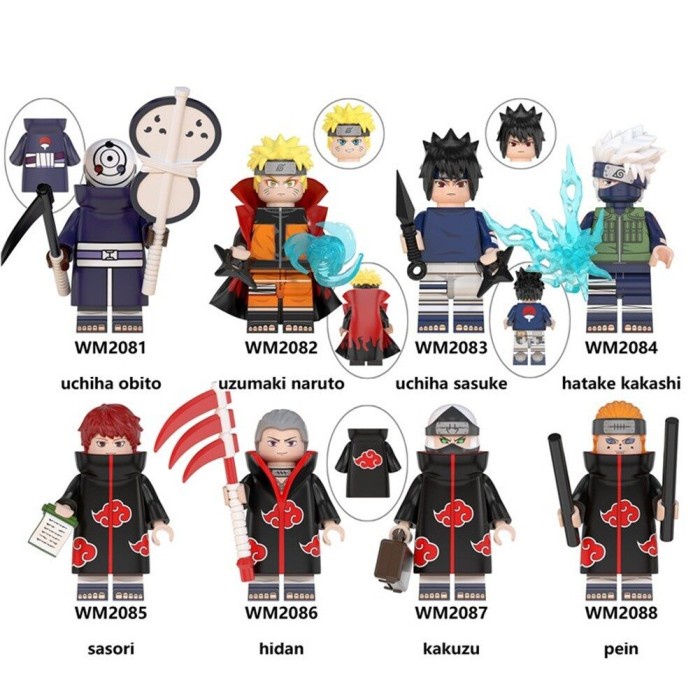 Must Have Gl01 Lego_Minifigure Naruto Uzumaki Naruto Mainan Blok Bangunan Terlaris