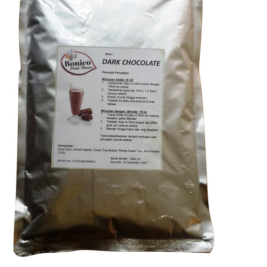 

Sale | KF7 | BONICO DARK CHOCOLATE powder 1KG Bubuk minuman drink powder Ice Blend Milk Shake Smoothies COKLAT