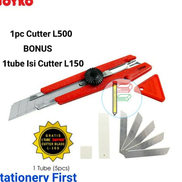

Stock Terbatas❃ Cutter Besar Joyko L-500 / Pisau Pemotong + FREE 1 Tube isi Cutter L150 Joyko JIR