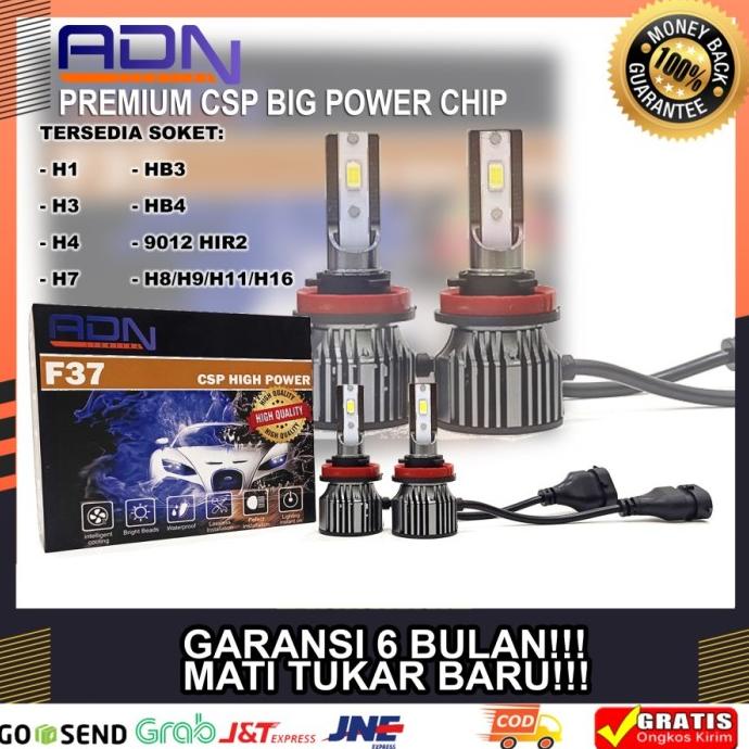 F37 ADN LED LAMPU UTAMA FOGLAMP H1 H3 HB3 HB4 H4 H7 H11 HIR2 9012 ADN