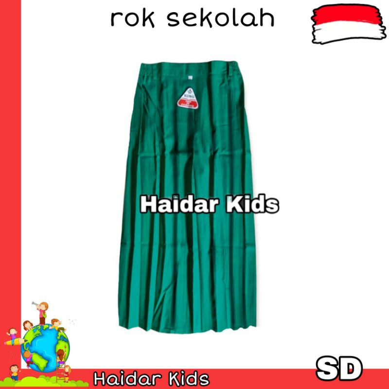Rok Sekolah SD MI Panjang Warna Hijau