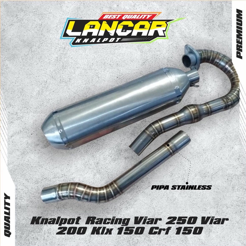 Knalpot Racing Viar 250 Viar 200 Klx 150 Crf 150 Dtracker Silincer Polos Lancar