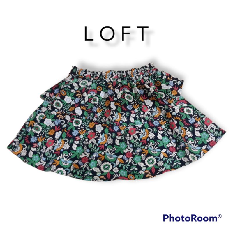 Loft A Line Floral Skirt