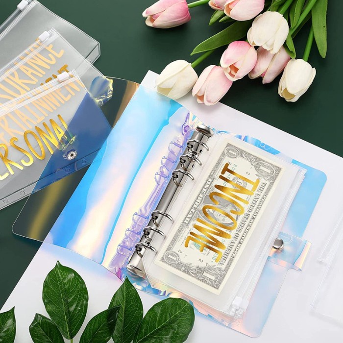 

BAYAR DITEMPAT New Cover Notebook Planner Budget Binder 6 Ring Bulat Bahan Pvc Dengan /BUKU TULIS
