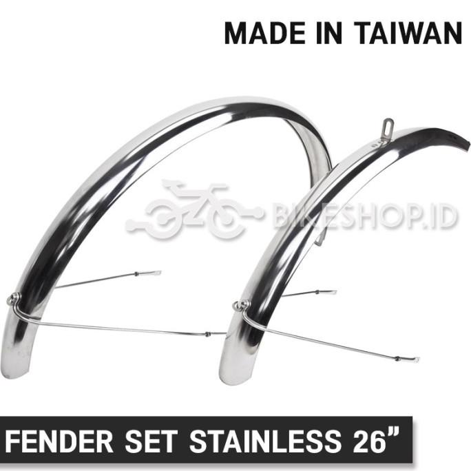 Fender Selebor Spakbor 26" 24" 20" Sepeda Mtb / Mini Stainless Taiwan