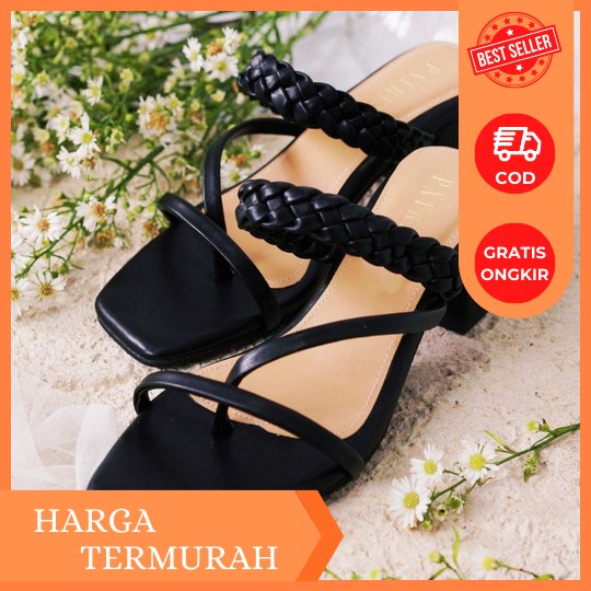 Monza Series Flat Dan Hight Hils 3Cm Dianarestu (Ready) Br712 High Heels Hak Tahu Landis Sandal Heel
