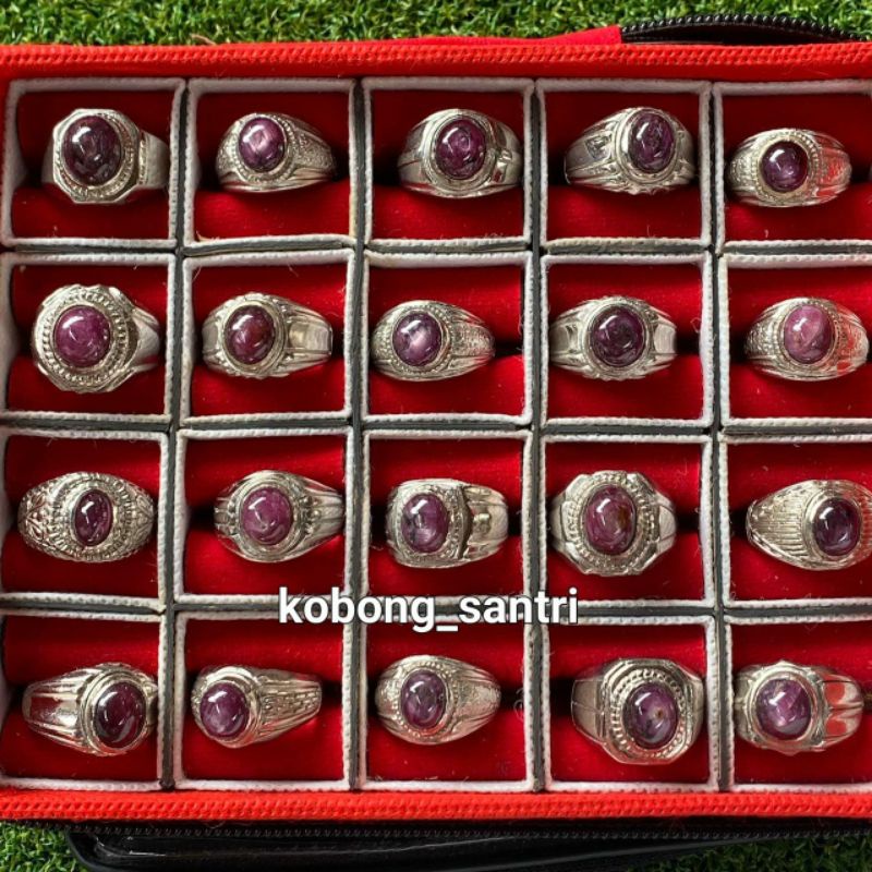 cincin batu akik ruby daging (N)