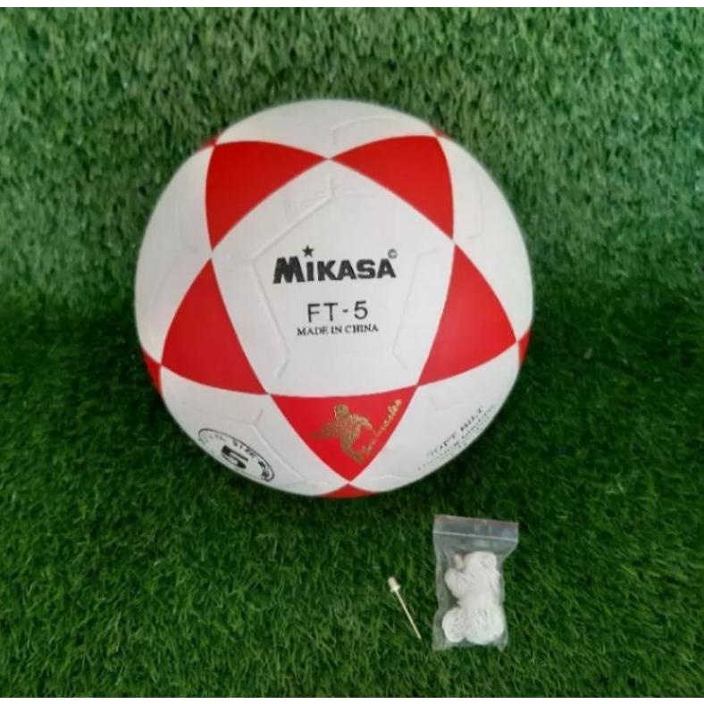 BOLA SEPAK MIKASA FT5/BOLA SEPAK PRES SIZE 5/BOLA SEPAK MIKASA BAGUS pree pentil+jaring
