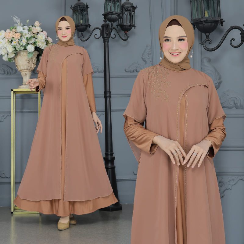 GAMIS ABAYA TURKEY VIRAL MEWAH SILANG DUBAI