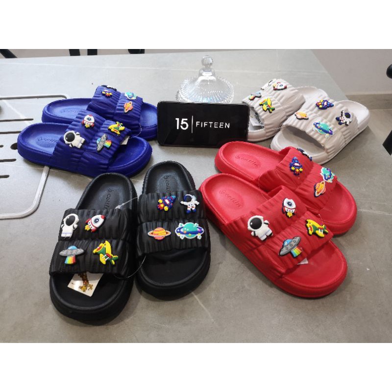 NEW ! ! !  SANDAL FAMILY SANDAL ANAK &amp; Sandal Wanita Sip FUJI pretty girl +balon +bunga Jelly Korea Non-Slip Soles Best Seller 6128-1