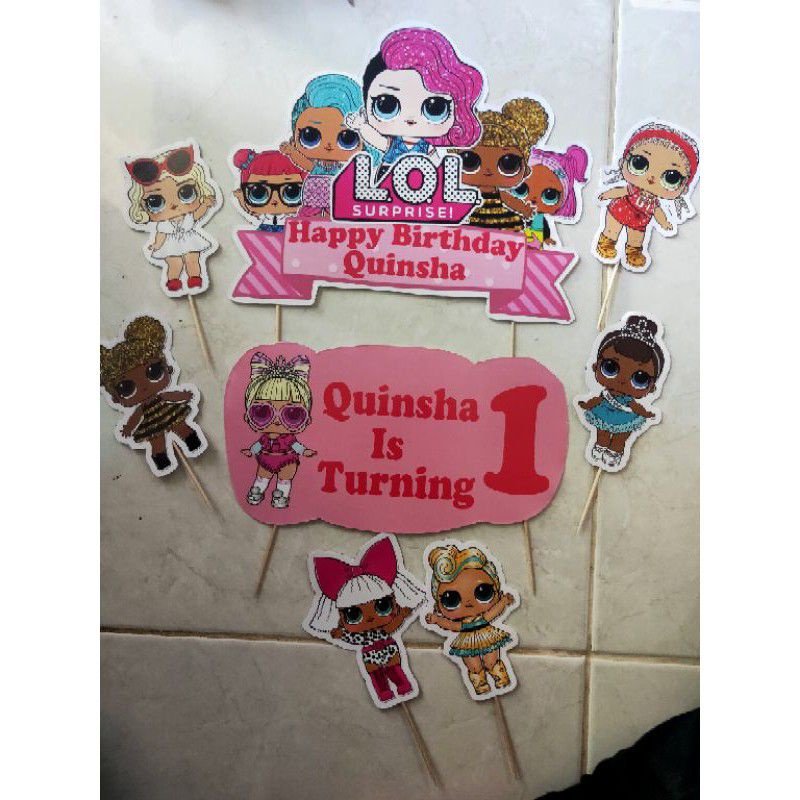 TOPPER CAKE TEMA LOL || HIASAN KUE ULANG TAHUN