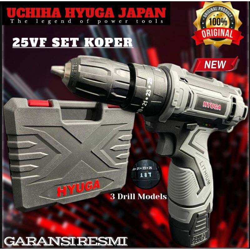 MESIN BOR BATERAI CORDLESS 20V Uchiha  FULLSET ACC ORIGINAL FN