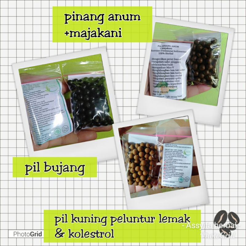 pil kuning, pil bujang majakani, pinang anum majakani