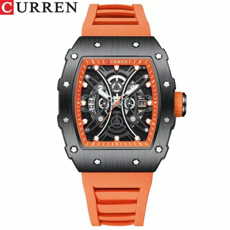 Jam Tangan Curren Terlaris Modis Kasual Outdoor Pria Favorit Rubber