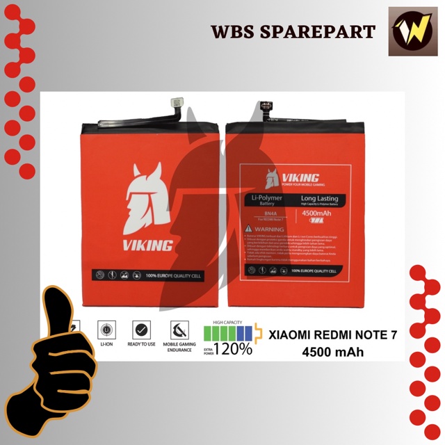BATERAI VIKING XIAOMI REDMI NOTE 7 - NOTE 7 PRO BN4A DOUBLE POWER/BATRE/BATREAY
