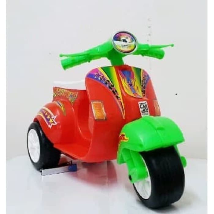 Diskon Spesial Mainan Anak Motor Vespa Mini Helm - Vespa Klasik Mini - Vespa + Helm Terbaru