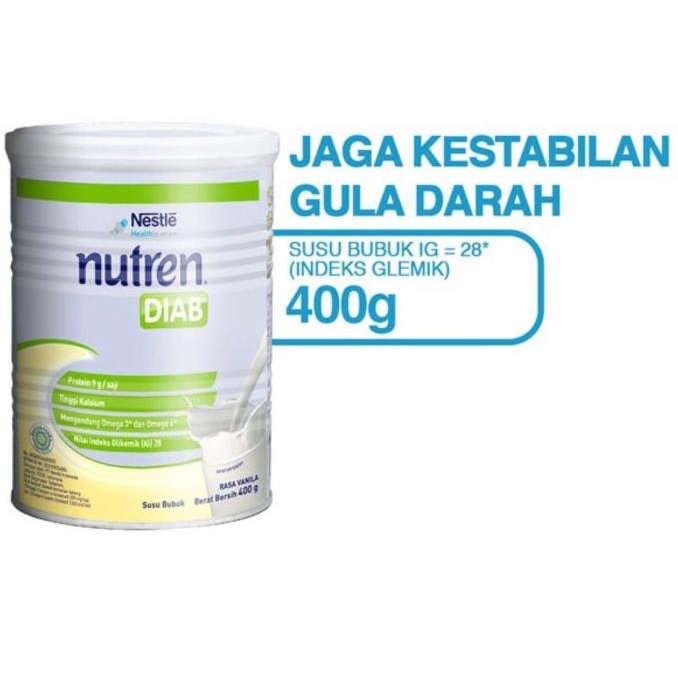 

NESTLE NUTREN Diab - Susu Diabetes Vanilla - Kaleng 400 gram ---NEW---