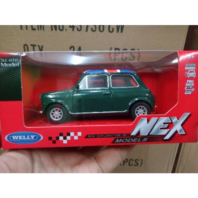 Promo Diecast Welly Mini Cooper 1300 Mr.Bean Mainan Anak Miniatur Mobil Besi Termurah