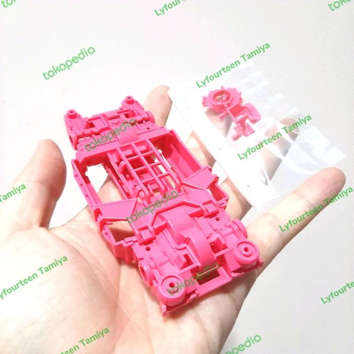 Chassis Center MS, NT, Gearbox Cutting Suspension Fluorescent Pink