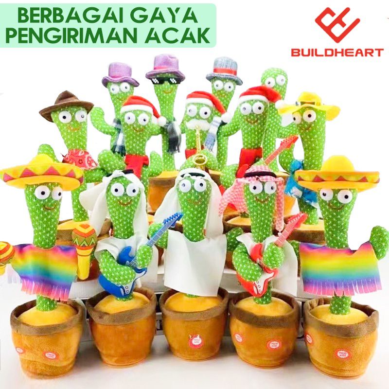 Promo Buildheart Kaktus Goyang Boneka Kaktus Goyang Bicara Boneka Pintar kaktus pintar mainan bisa b