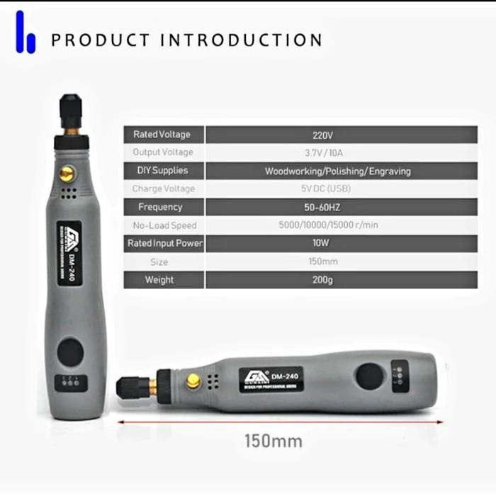 Mini Grinder/Gerinda Tangan Cordless Craft Tools