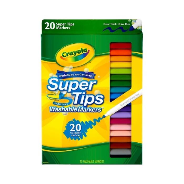 

Terlaris Crayola Washable Supertips Marker Fine Line Super Tips Markers 20 Ct