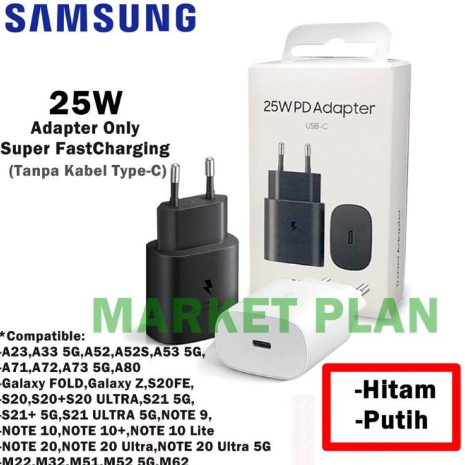 Adapter 25W Samsung Galaxy A33 A53 A73 5G Original Super FastCharging