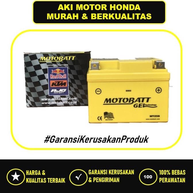 Aki Motor Honda Beat, Scoopy, Vario 110 MOTOBATT