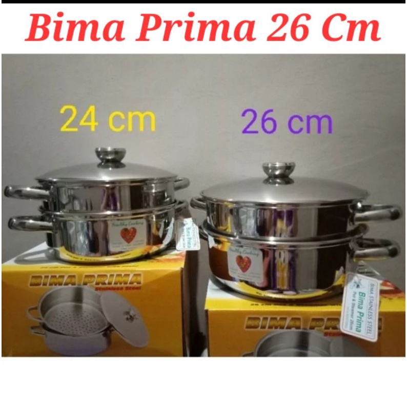 BIMA PRIMA 26 CM PANCI STAINLESS KUKUS STEAM