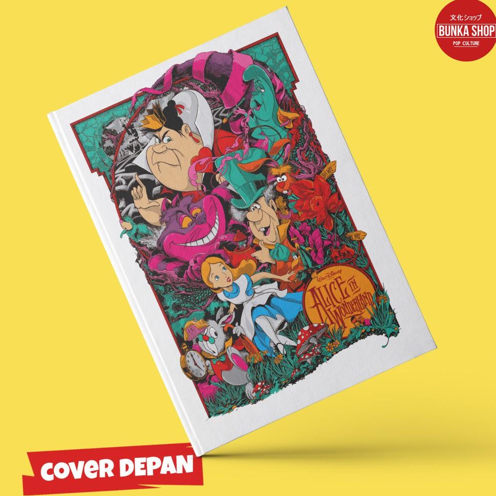 

NOTE BOOK ALICE IN WONDERLAND W HARDCOVER A5 BUKU TULIS CATATAN NOTE AGENDA PLANNER JURNAL .