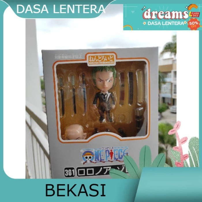 Hot Sale Action Figure Anime One Piece Roronoa Zoro New World Nendoroid 301 Termurah
