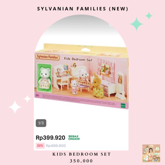 Must Have Sylvanian Families Kids Bedroom Set (Baru) Terbaru