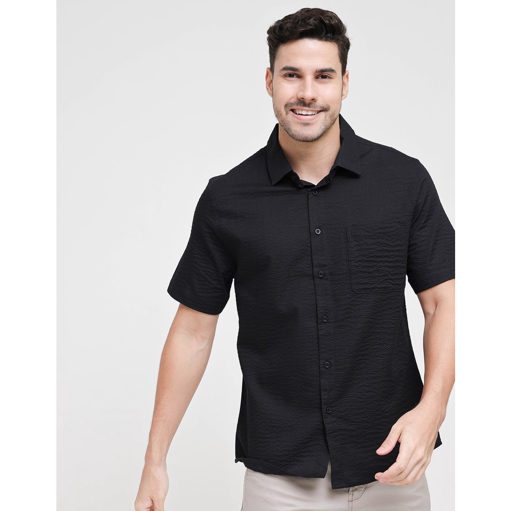 Ricardo Kemeja Polos Lengan Pendek Pria 118283485