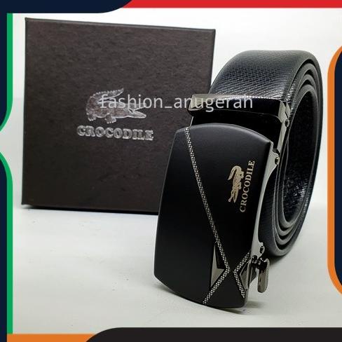 IKAT PINGGANG CROCODILE MODEL REL SABUK BELT PRIA KULIT ASLI LEATHER