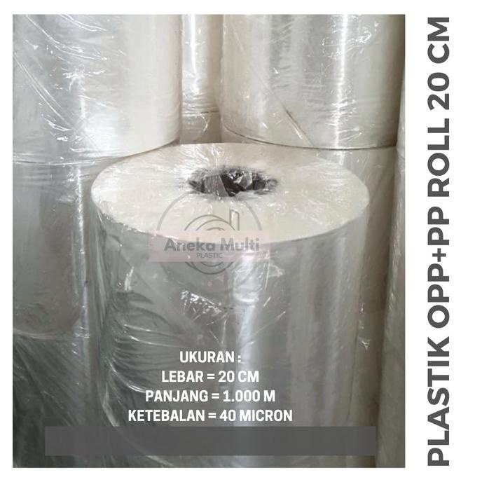 Plastik OPP PP Roll Bening Kemasan Sachet/Renteng Termurah 20cmx1000m