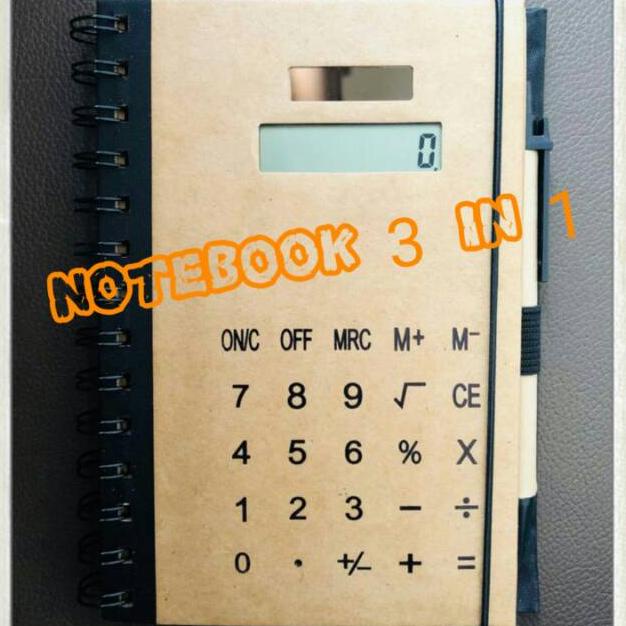 

NOTEBOOK 3IN1-KALKULATOR,STICKY NOTE,PEN/BUKU AGENDA KERJA/NOTEBOOK WITH CALCULATOR,STICKY NOTE,PEN .