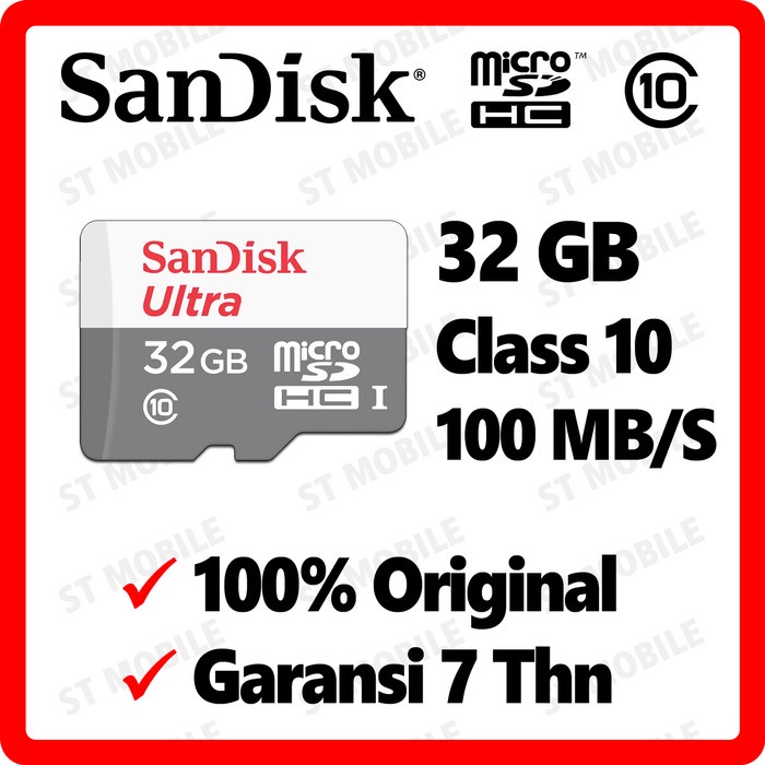 Kartu Memori Memory Card Micro SD MicroSD Sandisk 32GB 32 GB MicroSD