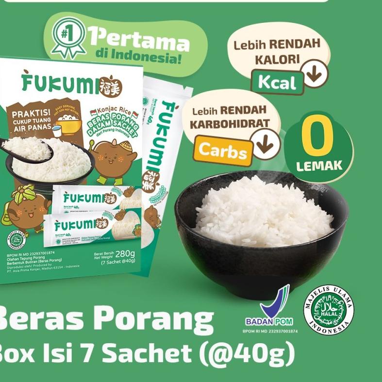 

Limited | FG2 | Fukumi Beras Porang 1 Box Isi 7 Sachet Expired Januari 2025