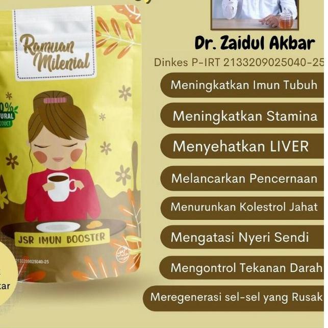 

Sale | TD4 | Dr. ZAIDUL AKBAR | MILENIAL JSR IMUN BOOSTER • MENYEHATKAN FUNGSI LIVER/MAAG/GERD/MENINGKATKAN IMUN TUBUH • JSR