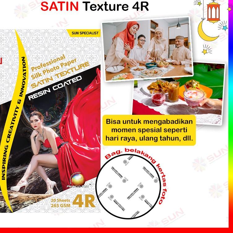 

Promo | KI3 | Kertas Foto Doff Silky A6 4R Texture Kulit Jeruk - SUN Professional Silk Photo Paper 265 4R, A6 - Motif Glossy, Pearl, Satin, Canvas ( Support epson/canon/hp/brother ori/dye/pigment/art paper ink - 664, 003, 673, 790, 810, BT5000, GT51 52, d