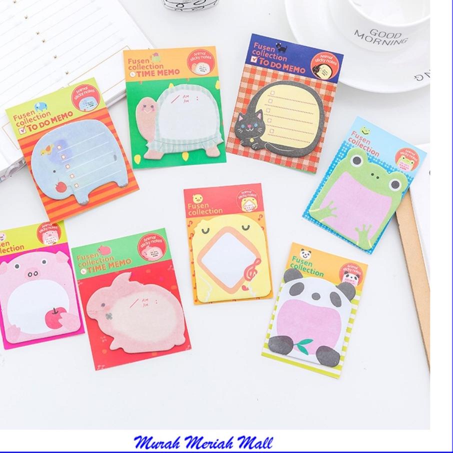 

6.6 Sale | HJ6 | MMM Sticky Notes Motif Hewan Tempelan Kertas Catatan Memo Note Karakter Animal Mini Book Karakter Binatang Lucu
