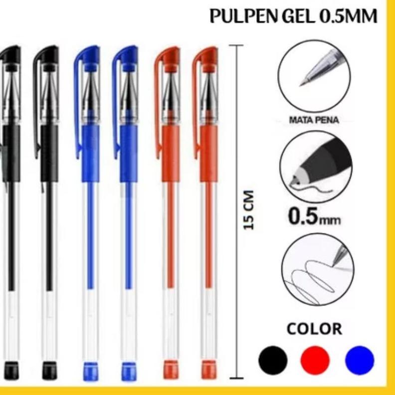 

Promo | TD4 | Pulpen Gel Ink 0.5Mm Alat Tulis Kantor Sekolah Pena Pen Tinta Cair Standart Warna Merah Hitam Biru