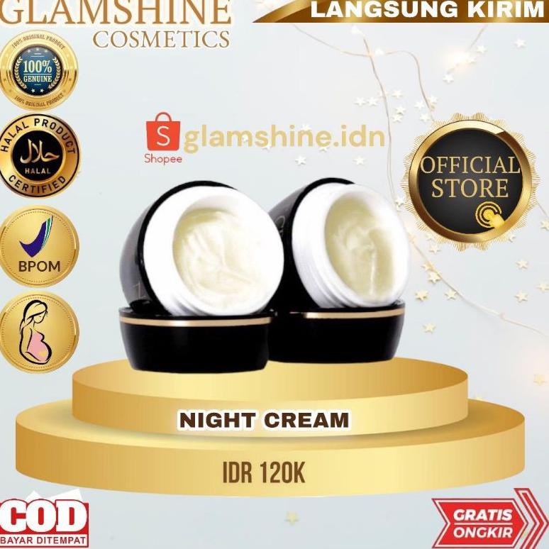 [KODE TQKN7] Night cream Glamshine Glamshineofficial Glamshine official store Glam Shine Glame shine
