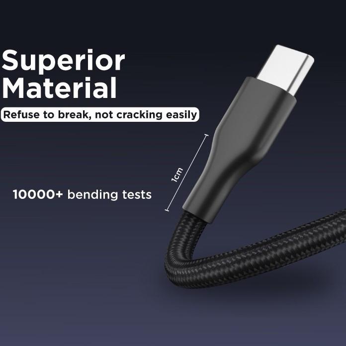 KABEL CHARGER / KABEL POWER TYPE C HITAM 5 METER