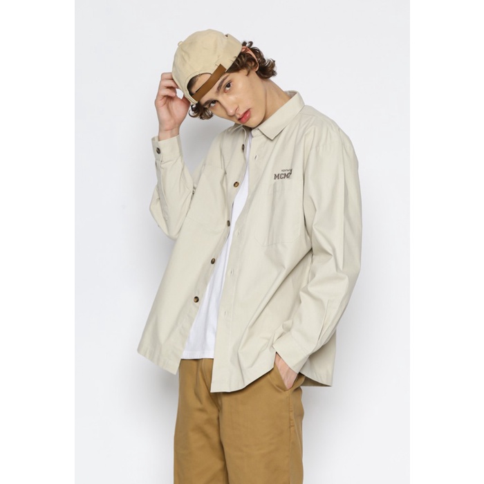 Kemeja Pria KENT&CREW KEMEJA LUARAN LENGAN PANJANG PRIA KHAKI - C-AFJA10-C5 - S(X4Q3) Kemeja Pria Ke