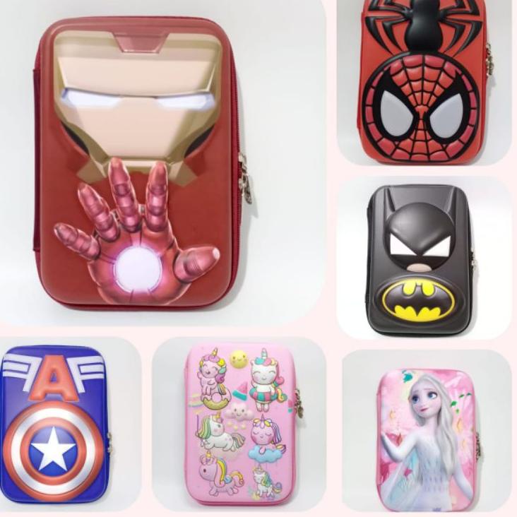 

Pusat Diskon Tempat Pensil Anak Captain Spiderman Batman Ironman Timbul 2 Sisi Depan Belakang Import Pencil Case