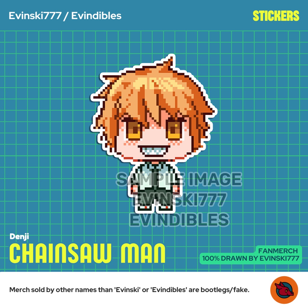 Stiker Sticker - Denji - Anime Manga Chainsaw Man CSM
