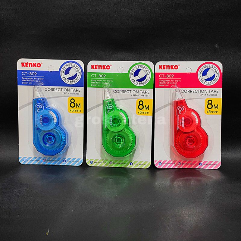 

TIPE X, TIPE X KERTAS, TIPE X PITA, CORRECTION TAPE CT 809 KENKO